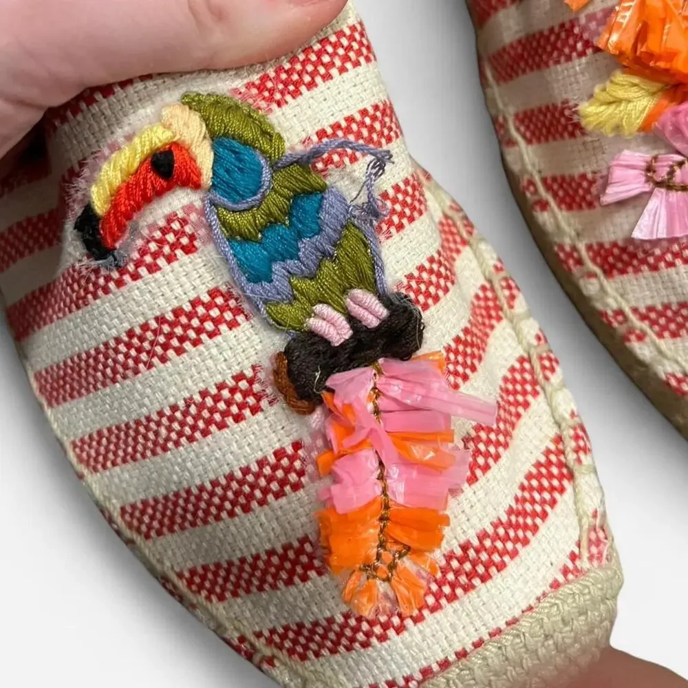J.Crew Island Espadrilles with Embroidery + Stripes